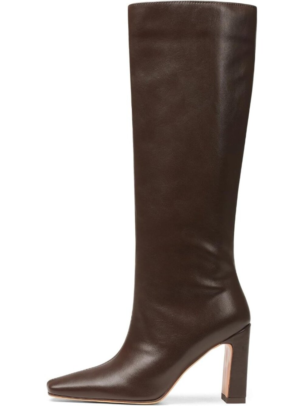 Stylish Knee High Chunky Heel Boots for Women - Square Toe Classic Tall Design